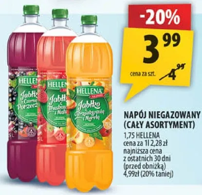 Napój niegazowany Hellena promocja w Arhelan