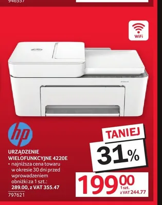 Urządzenie wielofunkcyjne HP 4220E promocja w Selgros