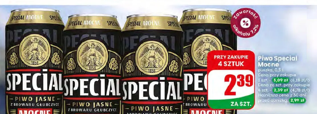Piwo Special Mocne promocja w Dino