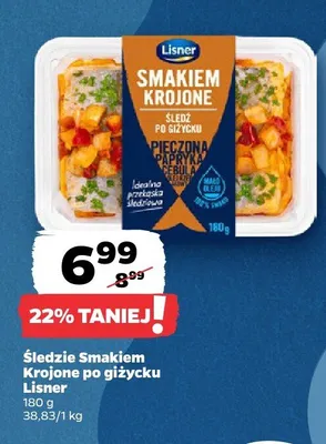 Śledzie Smakiem Krojone po giżycku Lisner promocja w Netto