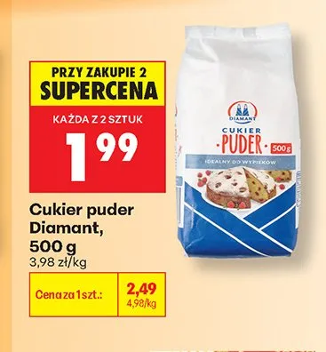 Cukier puder Diamant promocja w Biedronka