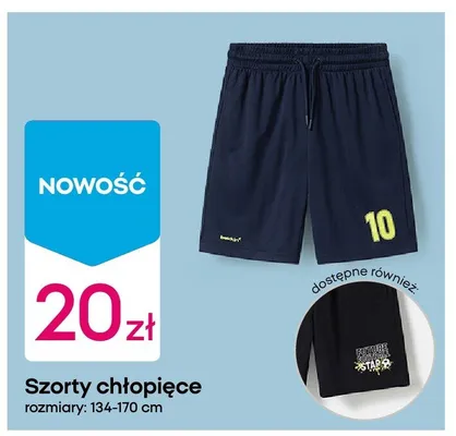 Szorty chłopięce promocja w Pepco