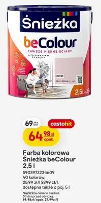 Farba kolorowa beColour 2,5l promocja w Castorama