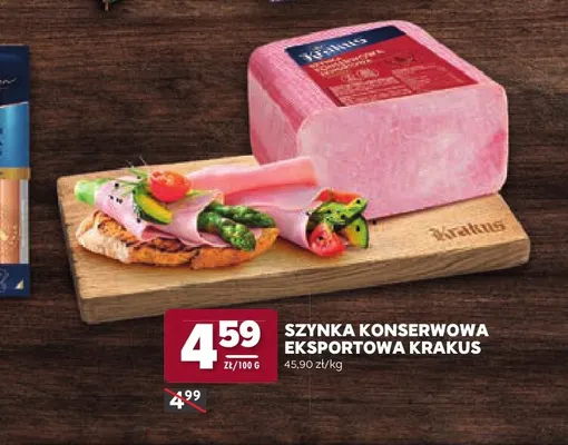 Szynka konserwowa eksportowa Krakus promocja w Stokrotka