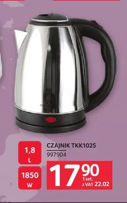 Czajnik TKK102S 1,8 l promocja w Selgros