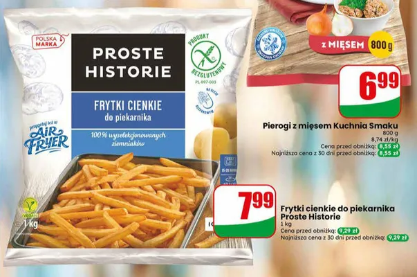 Frytki cienkie do piekarnika Proste Historie promocja w Dino