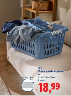 Kosz lub miska na pranie promocja w Lidl