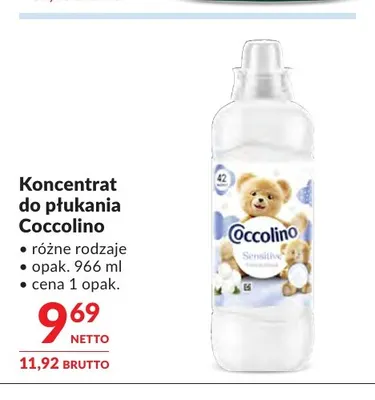Koncentrat do płukania Coccolino promocja w Makro