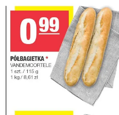 Półbagietka Vandemoortele promocja w SPAR