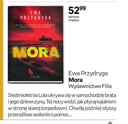 Książka Ewa Przydryga Mora promocja w Empik