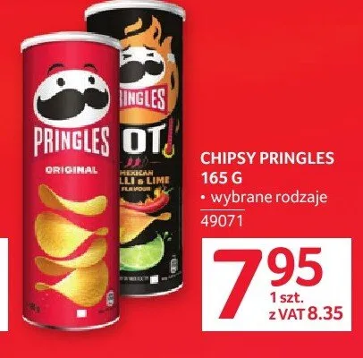 Chipsy Pringles Original promocja w Selgros