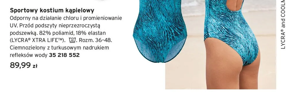Sportowy kostium kąpielowy promocja w Tchibo