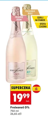 Wino półsłodkie różowe 0% promocja w Biedronka