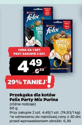 Przekąska dla kotów Felix Party Mix Purina promocja w Netto