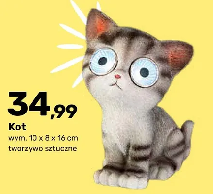 Figurka ogrodowa solarna Kot promocja w Bricomarche