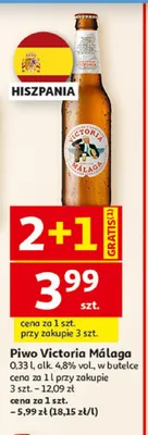 Piwo Victoria Málaga promocja w Auchan