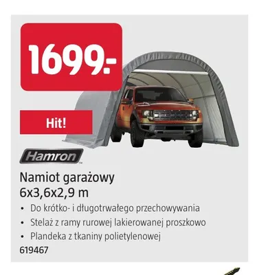 Namiot garażowy 6x3,6x2,9 m Hamron promocja w Jula