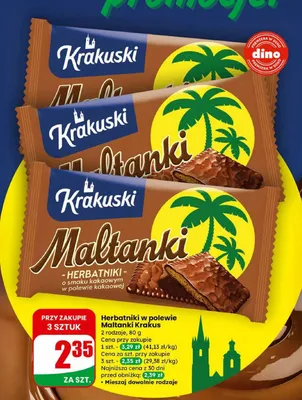 Herbatniki w polewie Maltanki 2 rodzaje promocja w Dino