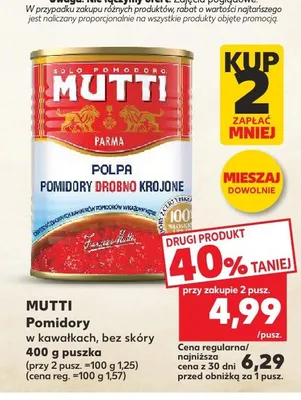 Pomidory w kawałkach Mutti promocja w Kaufland