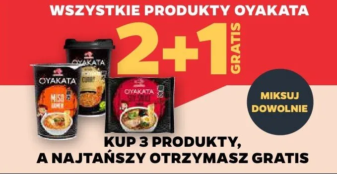 Wszystkie produkty 2+1 GRATIS Oyakata promocja w Netto