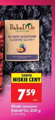 Śliwki suszone BakaD'Or promocja w Biedronka
