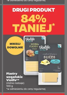 Plastry wegańskie o smaku gouda Violife promocja w Netto