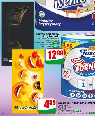 Ręcznik papierowy Foxy Tornado 3-warstwowy promocja w Dino
