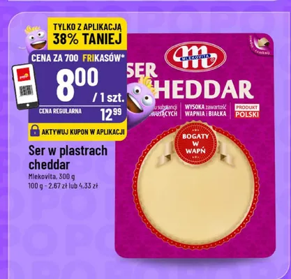 Ser w plastrach cheddar promocja w POLOmarket
