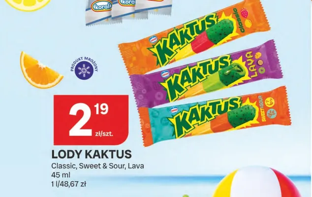 Lody Kaktus Classic promocja w Chorten