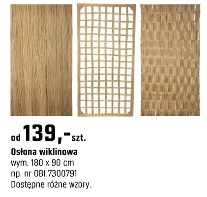 Osłona wiklinowa promocja w OBI