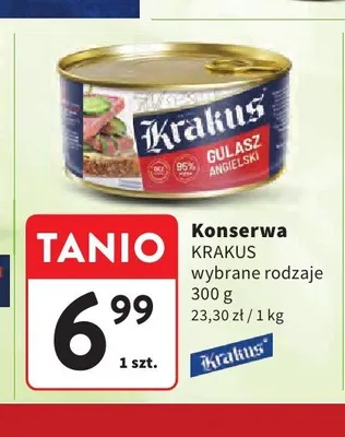 Konserwa Krakus wybrane rodzaje promocja w Intermarche