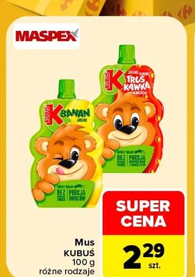 Mus Kubuś truskawka marchew promocja w Carrefour Market