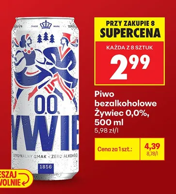 Piwo bezalkoholowe Żywiec promocja w Biedronka