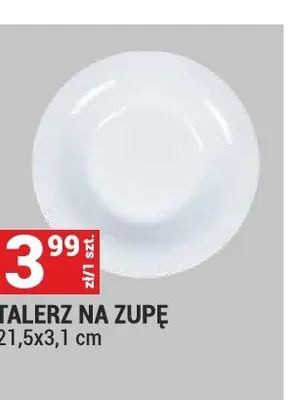 Talerz na zupę 21,5x3,1 cm promocja w Merkury Market