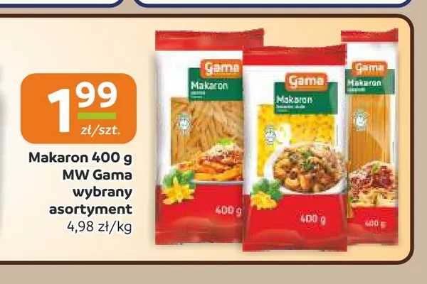 Makaron MW Gama promocja w Społem Częstochowa