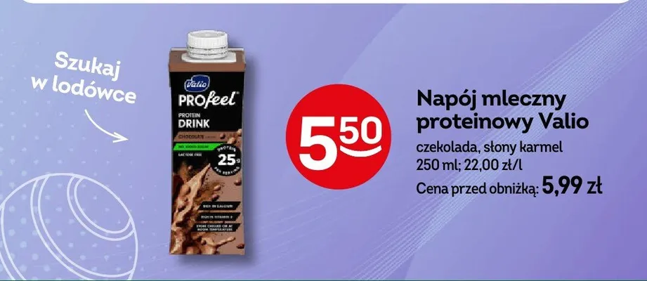 Napój mleczny proteinowy Valio PROfeel czekolada promocja w Żabka