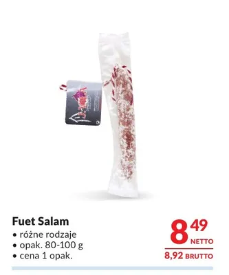 Kiełbasa Fuet Salam promocja w Makro