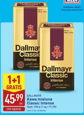 Kawa mielona Dallmayr Classic Intense promocja w Aldi