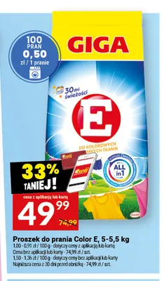 Proszek do prania Color E promocja w Twój Market