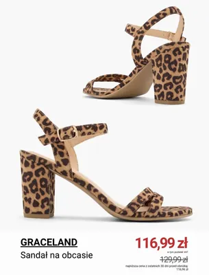 Sandał na obcasie Graceland promocja w Deichmann