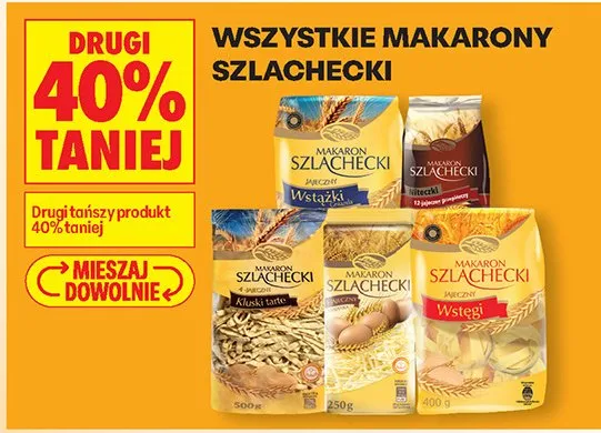 Makaron szlachecki różne rodzaje promocja w Biedronka