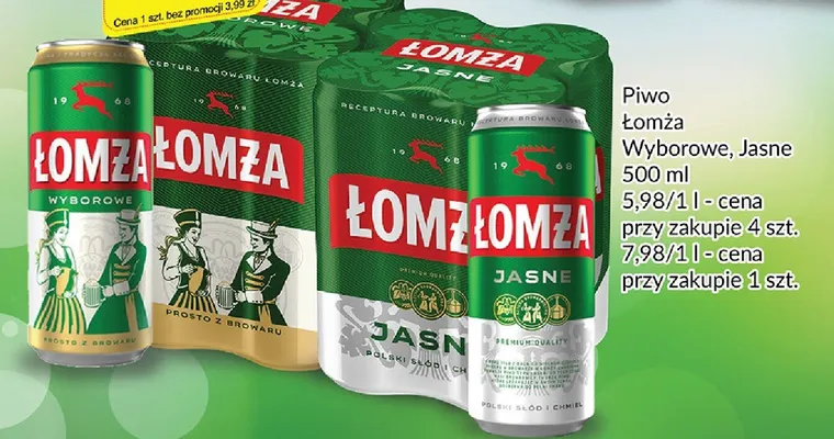 Piwo Łomża Wyborowe promocja w Prim Market