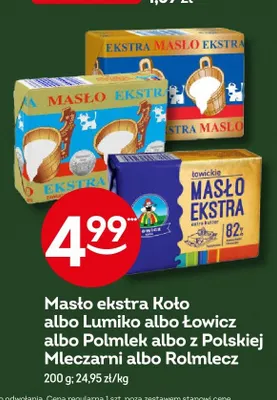 Masło ekstra z Polskiej Mleczarni promocja w Żabka