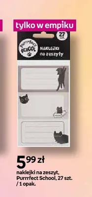 Naklejki na zeszyt Purrrfect School promocja w Empik
