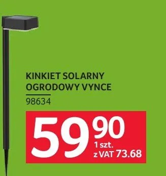 Kinkiet solarny ogrodowy Wynce promocja w Selgros