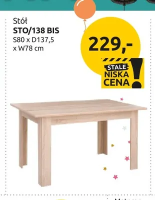 Stół STO/138 Bis promocja w Black Red White