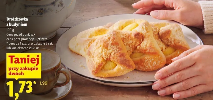 Drożdżówka z budyniem promocja w Lidl