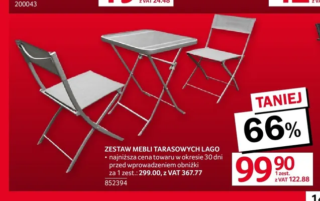 Zestaw mebli tarasowych Lago promocja w Selgros