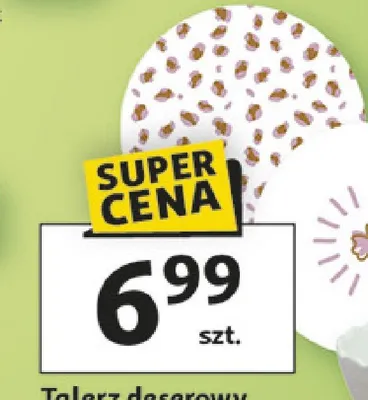 Talerz deserowy z porcelany promocja w Auchan