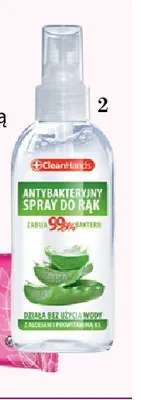 Antybakteryjny spray do rąk z aloesem i prowitaminą B5 CleanHands promocja w Hebe